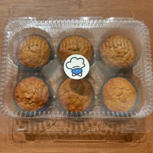 Banana Muffins, Half-Dozen